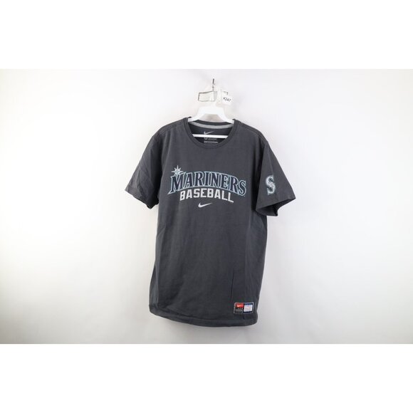 Vtg Y2K Nike Mens L Travis Scott Center Swoosh Seattle Mariners Baseball T-Shirt - Picture 1 of 16